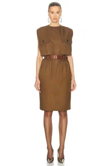 Saint Laurent Utility Midi Dress | Thumbnail 1