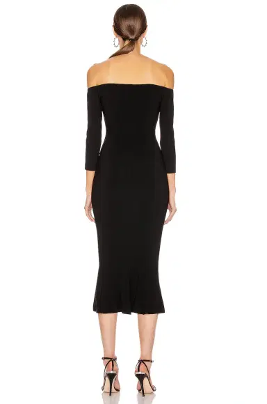 Norma Kamali Off Shoulder Fishtail Dress | Thumbnail 3