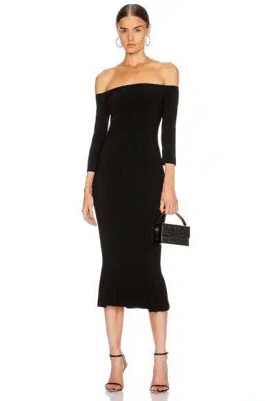 Norma Kamali Off Shoulder Fishtail Dress | Thumbnail 1