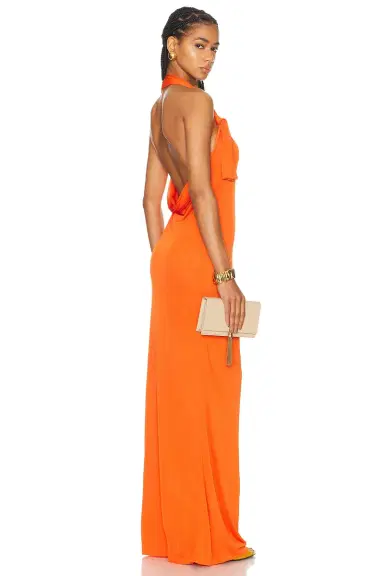 Saint Laurent Jersey Halterneck Dress | Thumbnail 1 Saint Laurent Jersey Halterneck Dress | Thumbnail 1