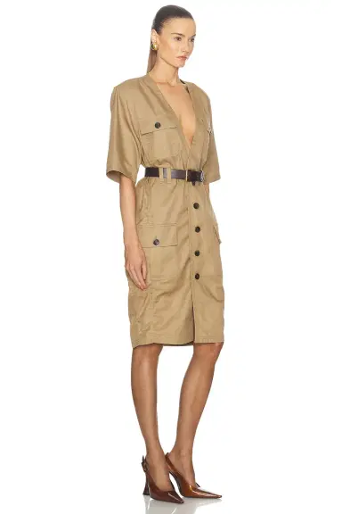 Saint Laurent Utility Shirt Dress | Thumbnail 2