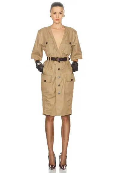 Saint Laurent Utility Shirt Dress | Thumbnail 4