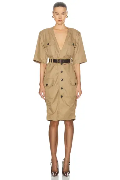 Saint Laurent Utility Shirt Dress | Thumbnail 1