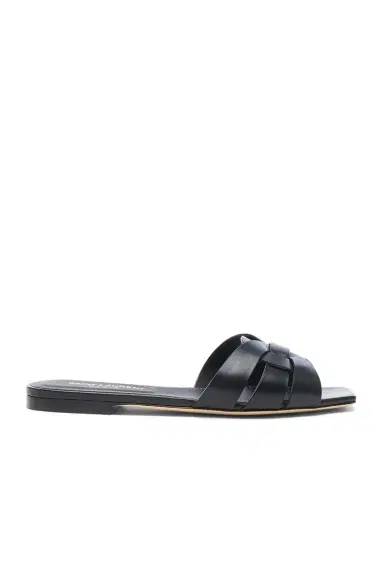 Saint Laurent Tribute Flat Sandals | Thumbnail 1 Saint Laurent Tribute Flat Sandals | Thumbnail 1