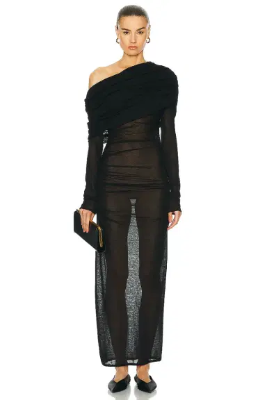 Saint Laurent One Shoulder Gown | Thumbnail 1