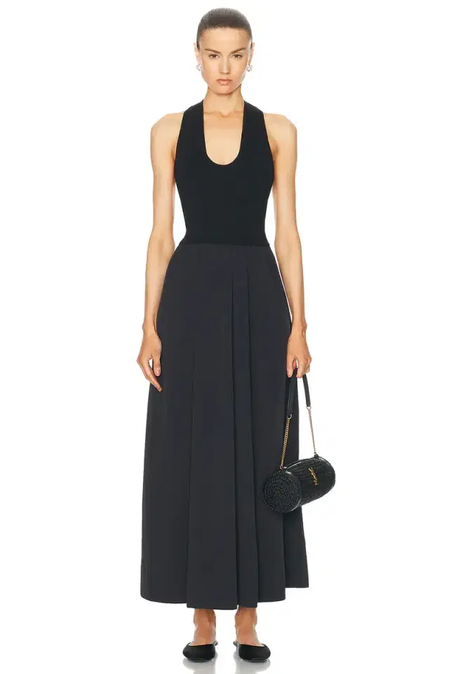 St. Agni Plunge Neck Dress