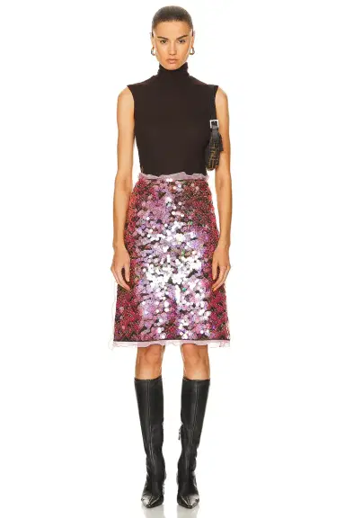 FWRD Renew Fendi Sequin Ruffle Skirt | Thumbnail 6