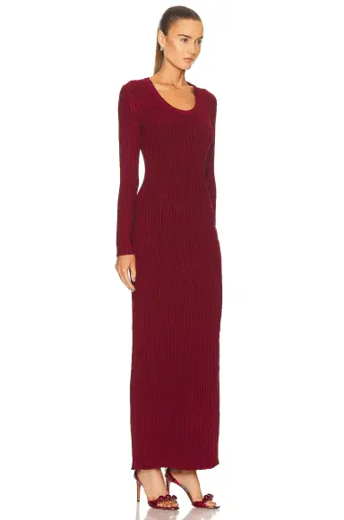 Alaïa Shiny Rib Dress | Thumbnail 2