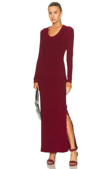 Alaïa Shiny Rib Dress | Thumbnail 1