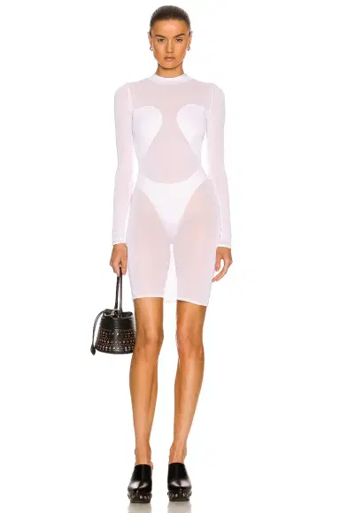 Alaïa Mini Round Neck Dress | Thumbnail 1 Alaïa Mini Round Neck Dress | Thumbnail 1