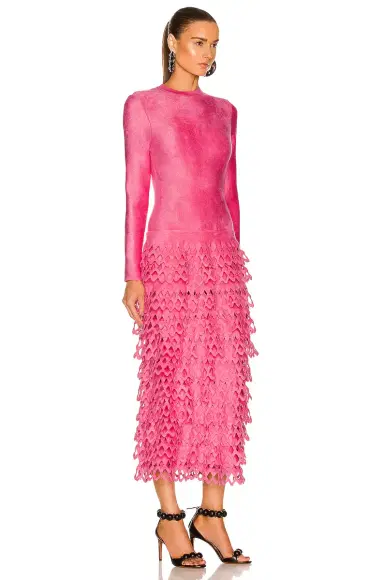 Alaïa Long Velvet Dress | Thumbnail 3