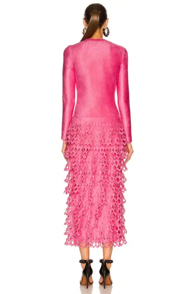 Alaïa Long Velvet Dress | Thumbnail 4