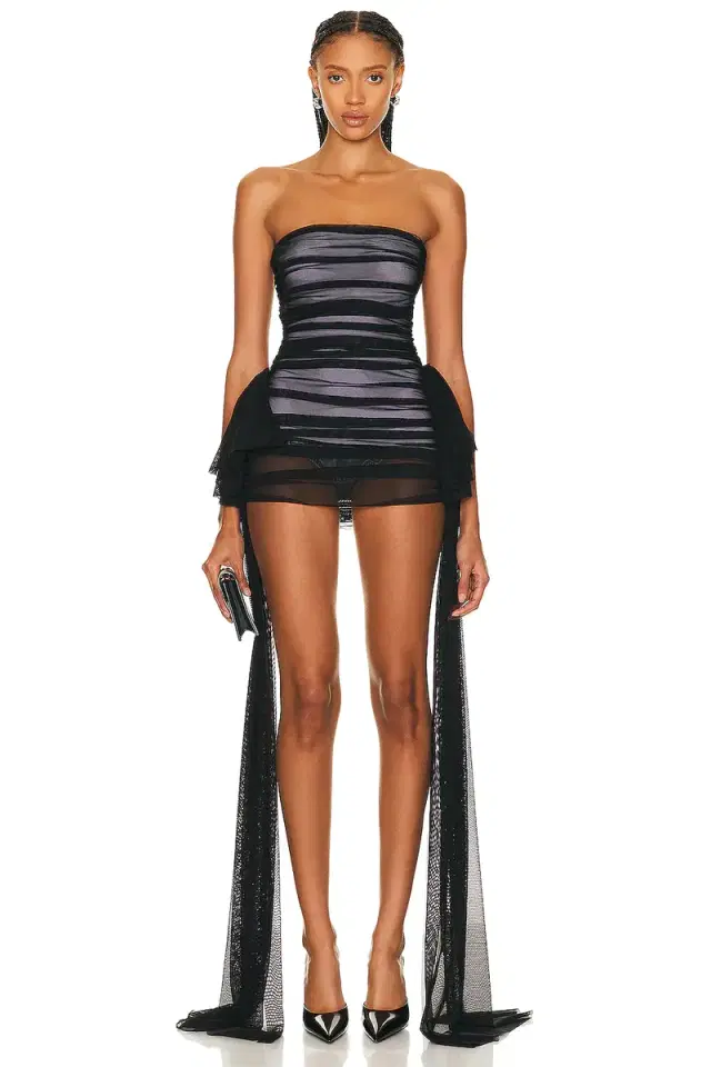 Norma Kamali Strapless Bill Pickleball Dress