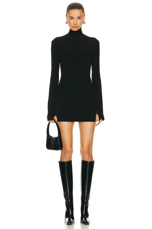 Norma Kamali Long Sleeve Turtleneck Pickleball Dress