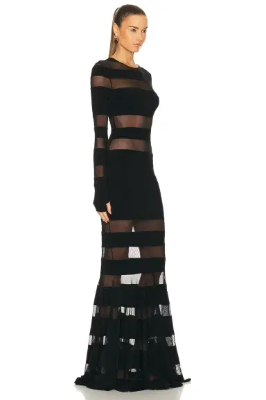 Norma Kamali Spliced Fishtail Gown | Thumbnail 2 Norma Kamali Spliced Fishtail Gown | Thumbnail 2