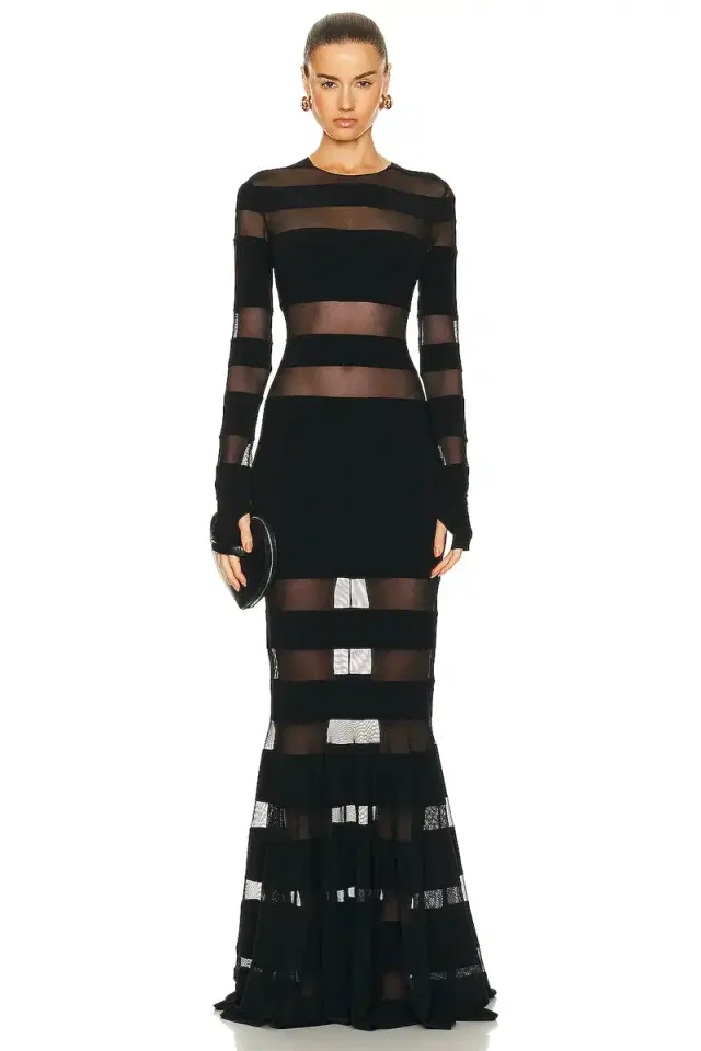 Norma Kamali Spliced Fishtail Gown