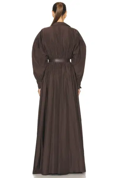 Norma Kamali Super Oversized Boyfriend Shirt Flared Gown | Thumbnail 3 Norma Kamali Super Oversized Boyfriend Shirt Flared Gown | Thumbnail 3