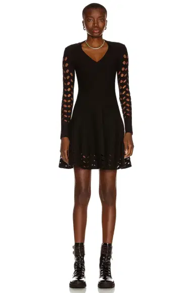 Alaïa Long Sleeve Mini Dress | Thumbnail 2 Alaïa Long Sleeve Mini Dress | Thumbnail 2