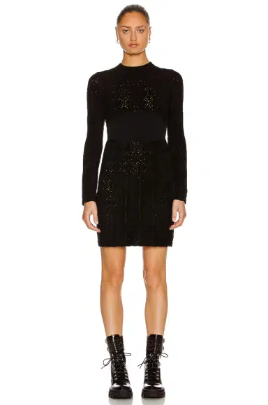 Alaïa Fitted Corset Detail Mini Dress | Thumbnail 2 Alaïa Fitted Corset Detail Mini Dress | Thumbnail 2