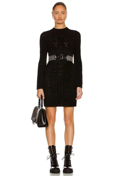 Alaïa Fitted Corset Detail Mini Dress | Thumbnail 1 Alaïa Fitted Corset Detail Mini Dress | Thumbnail 1