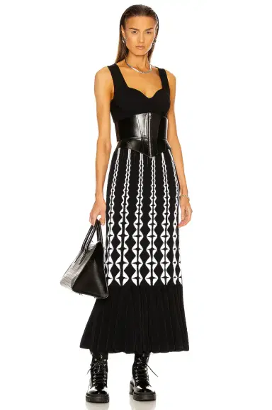 Alaïa Sleeveless Bustier Long Dress | Thumbnail 4