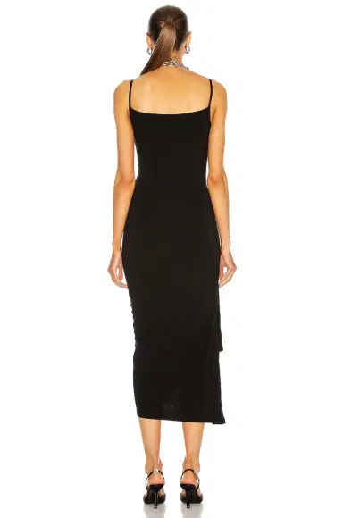 Rabanne Button Down Ruched Dress | Thumbnail 4 Rabanne Button Down Ruched Dress | Thumbnail 4