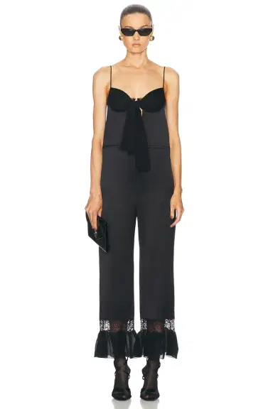 Saint Laurent Flare Leg Jumpsuit | Thumbnail 4 Saint Laurent Flare Leg Jumpsuit | Thumbnail 4