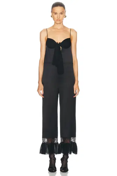 Saint Laurent Flare Leg Jumpsuit | Thumbnail 1 Saint Laurent Flare Leg Jumpsuit | Thumbnail 1
