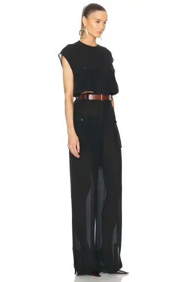 Saint Laurent Cap Sleeve Jumpsuit | Thumbnail 2