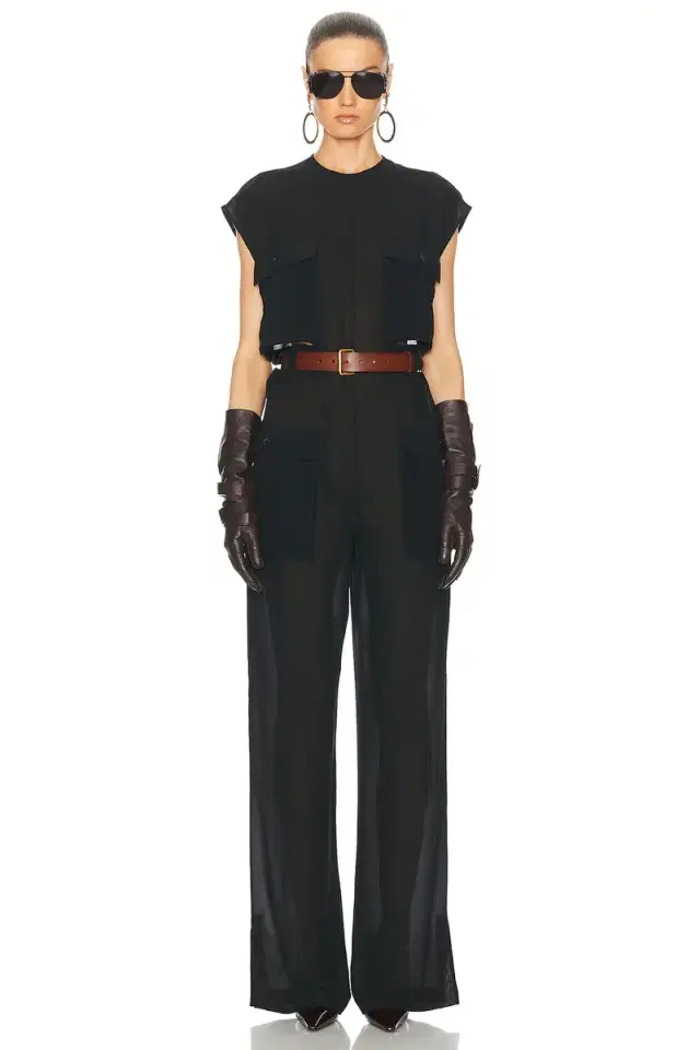 Saint Laurent Cap Sleeve Jumpsuit