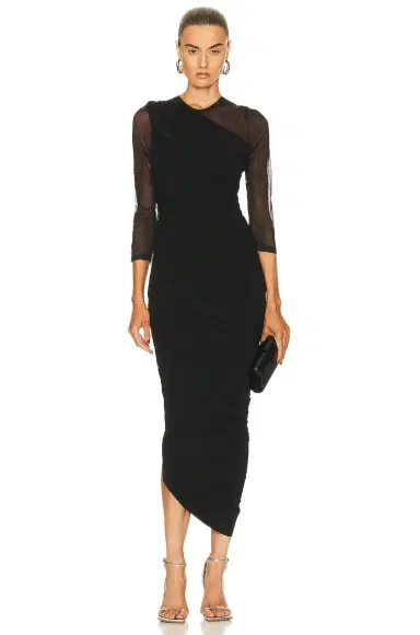 Norma Kamali Long Sleeve Diana Gown | Thumbnail 1 Norma Kamali Long Sleeve Diana Gown | Thumbnail 1