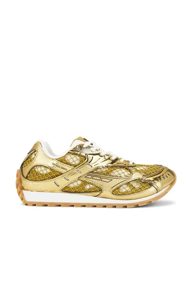 Bottega Veneta Orbit Lace-Up Sneaker Technical Fishnet