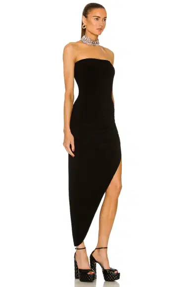 Norma Kamali Strapless Side Drape Gown | Thumbnail 2 Norma Kamali Strapless Side Drape Gown | Thumbnail 2