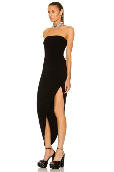 Norma Kamali Strapless Side Drape Gown | Thumbnail 3 Norma Kamali Strapless Side Drape Gown | Thumbnail 3