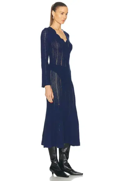 ESCVDO Nani V Neck Midi Dress | Thumbnail 2