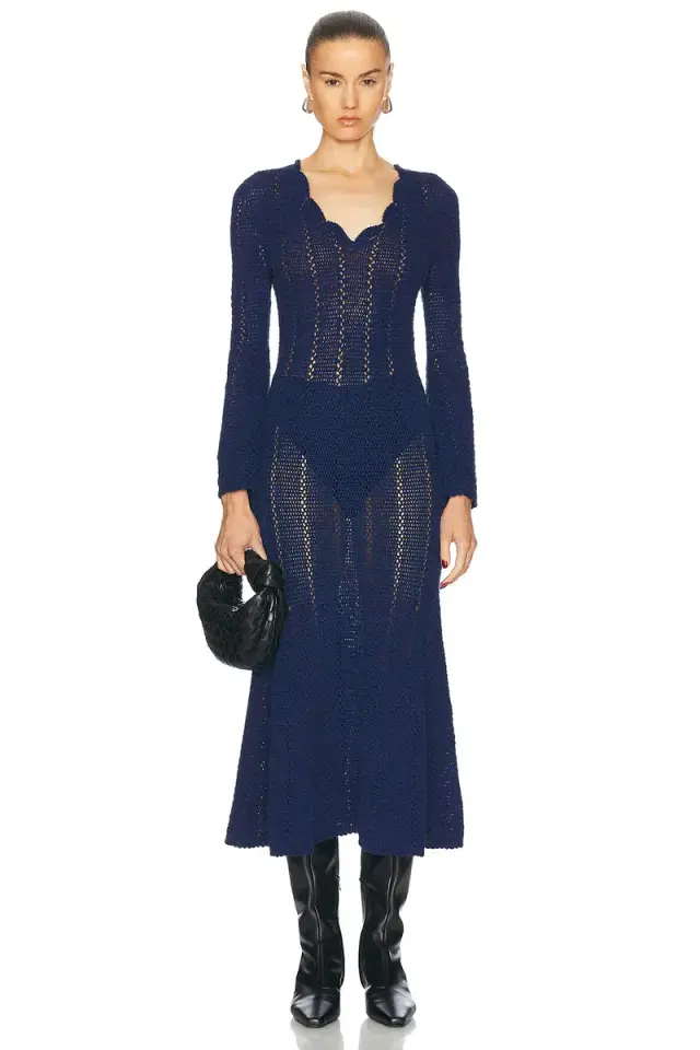 ESCVDO Nani V Neck Midi Dress
