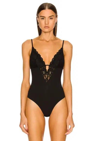 fleur du mal Charlotte Lace And Recycled Jersey 3-Way Bodysuit | Thumbnail 2 fleur du mal Charlotte Lace And Recycled Jersey 3-Way Bodysuit | Thumbnail 2