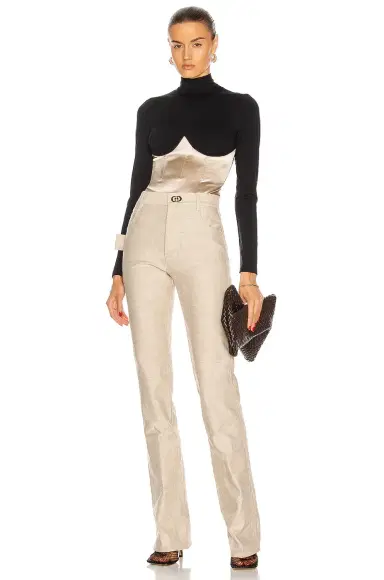 Fleur du Mal Mock Neck Long Sleeve Bodysuit | Thumbnail 5