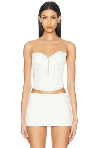 Fleur du Mal X Galia Lahav Beaded Iris Lace Bustier | Thumbnail 2