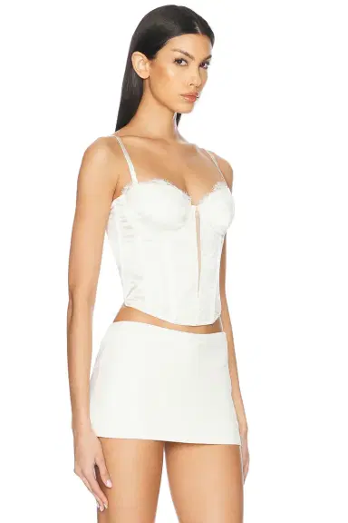 Fleur du Mal X Galia Lahav Beaded Iris Lace Bustier | Thumbnail 3