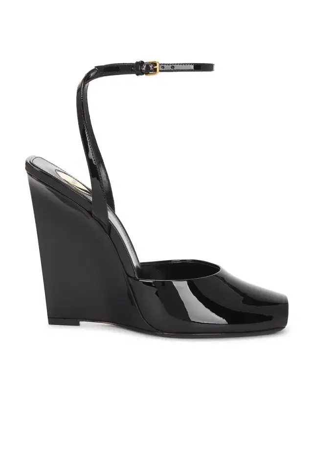 Saint Laurent Orhand Peep Toe Wedge