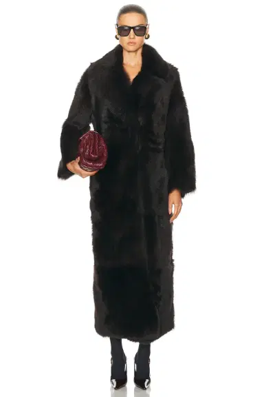 Nour Hammour For FWRD Evita Extra Long Coat | Thumbnail 1