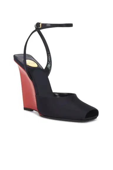 Saint Laurent La Scandale Wedge Sandal | Thumbnail 2