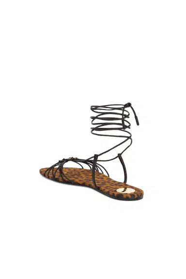 Saint Laurent Babylone Flat Sandal | Thumbnail 3 Saint Laurent Babylone Flat Sandal | Thumbnail 3