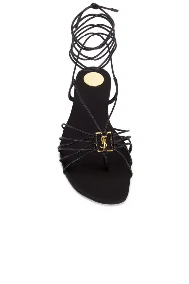 Saint Laurent Babylone Flat Sandal | Thumbnail 4 Saint Laurent Babylone Flat Sandal | Thumbnail 4