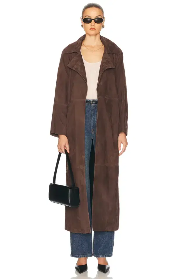 NOUR HAMMOUR Althea Belted Suede Coat