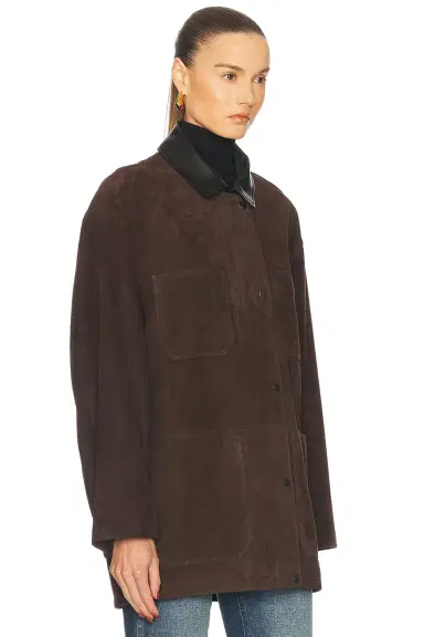 Nour Hammour Barn Modern Suede Jacket | Thumbnail 3 Nour Hammour Barn Modern Suede Jacket | Thumbnail 3