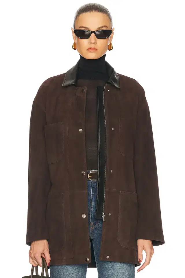 NOUR HAMMOUR Barn Modern Suede Jacket