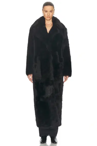 NOUR HAMMOUR For FWRD Evita Extra Long Coat | Thumbnail 2
