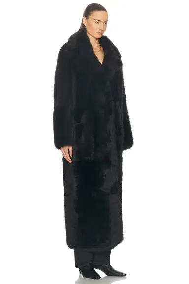 NOUR HAMMOUR For FWRD Evita Extra Long Coat | Thumbnail 3
